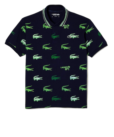 ラコステ（LACOSTE）ゴルフウェア ウルトラドライ 総柄ポロシャツ DH5181-10-XIF