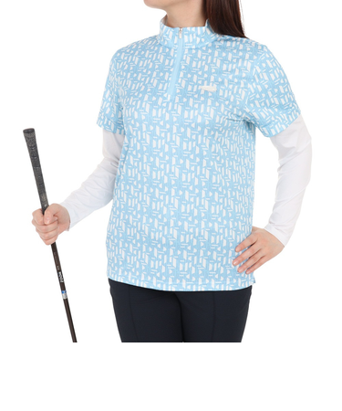 エピキュール（epicure）ゴルフウェア 吸水 速乾 重ね着風 長袖ジップシャツ 155-28410-092