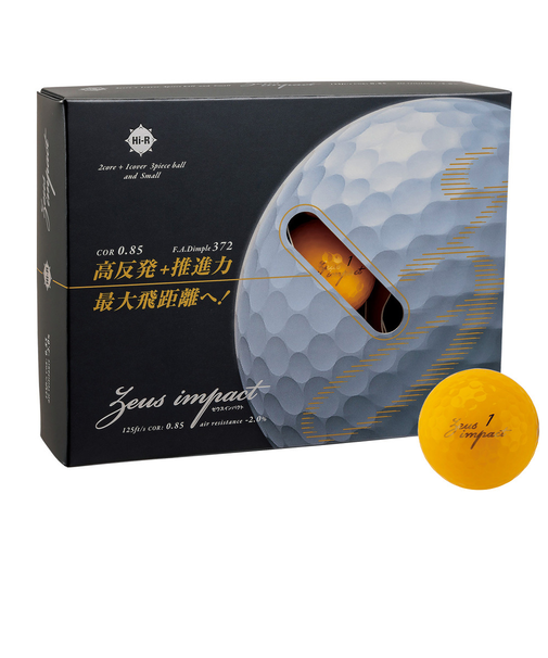 キャスコ（KASCO）ゴルフボール Zeusimpact3 ORG ダース(12個入り)