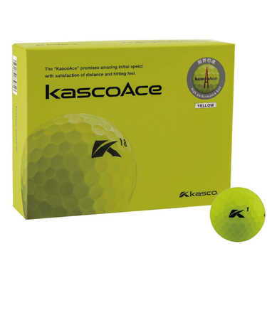 キャスコ（KASCO）ゴルフボール kascoAce イエロー ダース(12個入り)