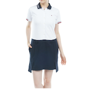 ゴルフウェア 半袖 ロゴジャガード ワンピース THLA318-WHT