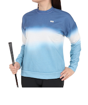 ROSASENゴルフウェア アウター 吸汗 速乾 トレーナー 裏毛 グラデーションプリント スウェット 045-38311-095