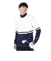 ROSASEN(ROSASEN)ゴルフウェア コットンヤーンバイカラーニット 047-19912-005