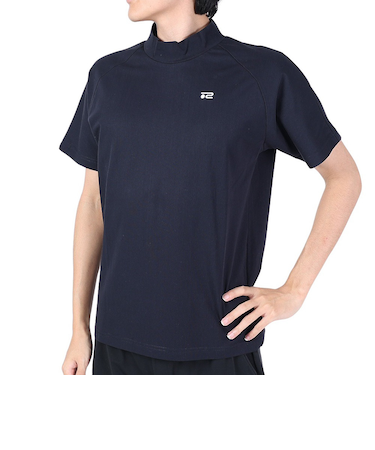 ROSASENゴルフウェア 半袖 A-Line モックネックロゴTシャツ 047-29941-098