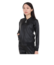 ROSASEN(ROSASEN)ゴルフウェア アウター A-Line ソフトストレッチ レザー風ブルゾン 048-59911-019