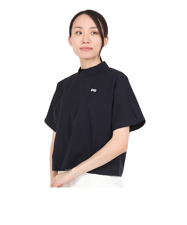 ROSASENゴルフウェア 半袖 A-Line モックネックロゴTシャツ 048-29941-098