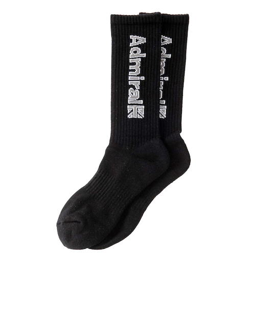 アドミラル ゴルフ（Admiral GOLF）ゴルフ クルー丈ゴルフソックス 靴下 ADMB316F-BLK