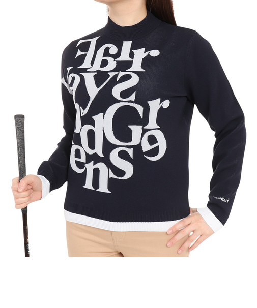 ビバハート（VIVA HEART）ゴルフウェア タイポグラフィジャカードニット 012-19910-098