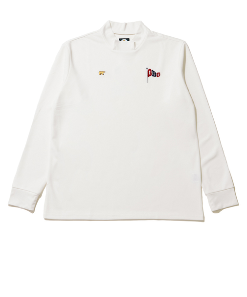 ゴールデンベア（GOLDEN BEAR）ゴルフウェア 長袖 吸水 速乾 モックネックTシャツ 311JC440-C10