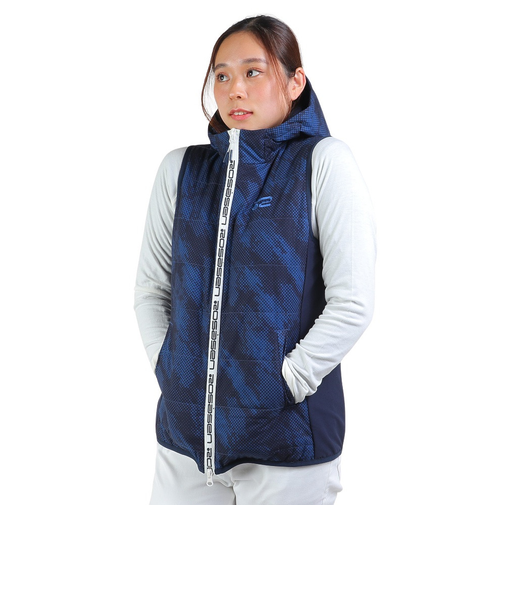 ROSASEN（ROSASEN）ゴルフウェア アウター ストレッチリップドット迷彩柄中綿ベスト 045-49071-098