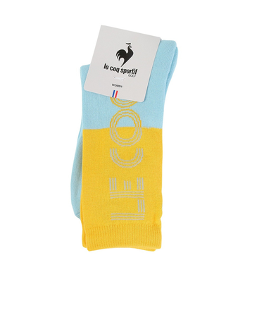 ルコックスポルティフ（lecoqsportif）ゴルフ 抗菌防臭 バイカラーレギュラー丈ソックス QGCWJB04 YLBL