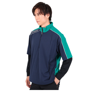 J.LINDEBERG(J.LINDEBERG)ゴルフウェア 防風 半袖ハーフジップウィンドーブレーカー 071-29948-024