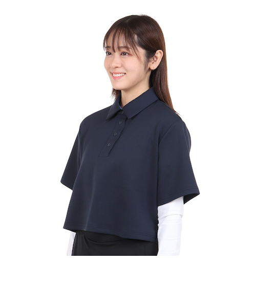 J.LINDEBERG(J.LINDEBERG)ゴルフウェア 短丈 ポロシャツ クロップドトップス 072-29940-098… J.LINDEBERG（J.LINDEBERG）ゴルフウェア 短丈 ポロシャツ クロップド