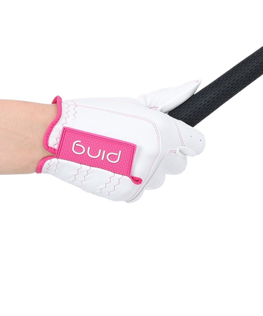 ピン（PING）右手用 ゴルフグローブ GL-L201R WH/PNK 35372