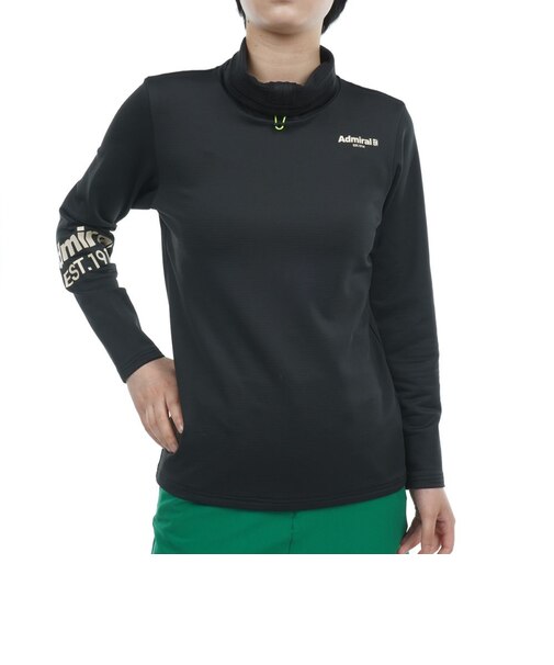 アドミラル ゴルフ（Admiral GOLF）ゴルフウェア 発熱 ストレッチ ハイネックシャツ ADLA382-BLK