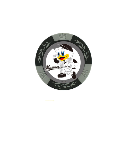 ホクシン（Hokushin）ゴルフマーカー 千葉ロッテマリーンズチップマーカー MK0330MK GY