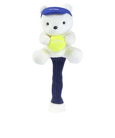キャロウェイ（CALLAWAY）ゴルフ フェアウェイウッド用ヘッドカバー ベア 番手チャーム付き FW 23 JM 5523147HC WHT