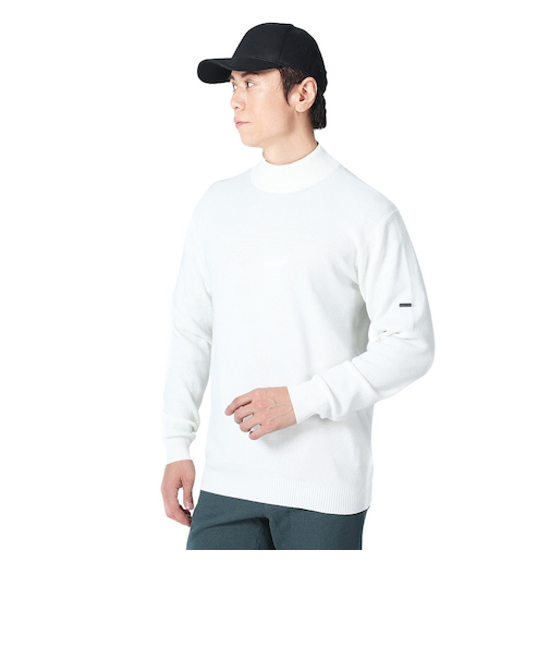 エピキュール（epicure）ゴルフウェア ニット 長袖 モックネックプルオーバー 片畦編み 151-19010-004