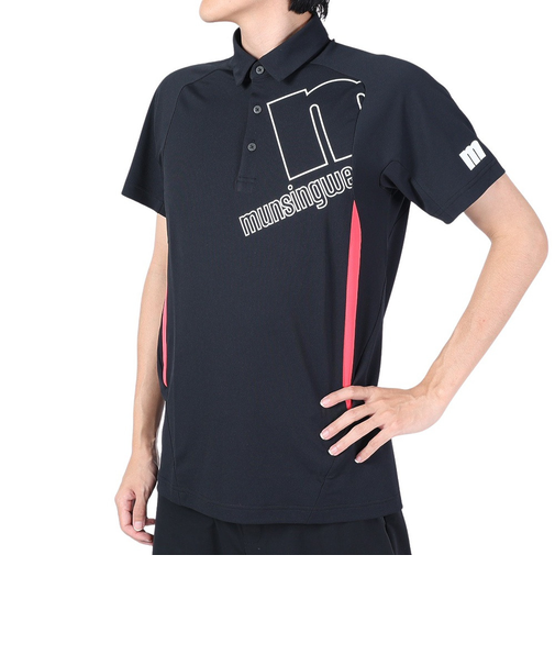 マンシング(MUNSING)ゴルフウェア MOTION 3D RENU 鹿の子テーラーカラーシャツ MEMVJA04 BK00