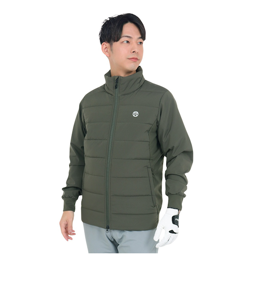 トミーアーマー(Tommy Armour)ゴルフウェア アウター 防風 保温 発熱 3D ハイブリッドフルジップジャケット TADK23F010023 OLV