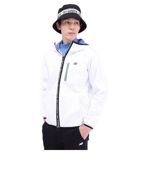 ニューバランス（new balance）ゴルフウェア ダイヤ柄キルト フルジップ フーディー 012-3220005-030