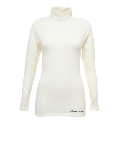 トミーアーマー(Tommy Armour)ゴルフウェア 発熱 保温 ヒートクロス ウール ミックス ハイネックシャツ TAGC23F080015 WHT