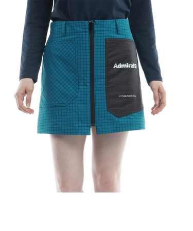 アドミラル ゴルフ（Admiral GOLF）ゴルフウェア ウィンドペーンフロントジップスカート ADLA292-BGRN