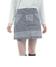 ゴルフウェア 千鳥チェック柄 スカート THLA264-NVY