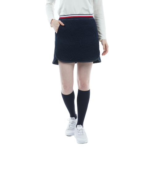 ゴルフウェア ロゴジャガードスウェットスカート THLA265-NVY