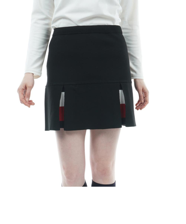 ゴルフウェア ボックスプリーツ ニットスカート THLA268-BLK