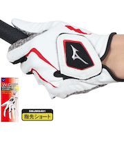 ミズノ（MIZUNO）左手用 グリップ ショート丈 ゴルフグローブ 5MJMS40101