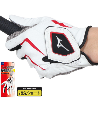 ミズノ（MIZUNO）左手用 グリップ ショート丈 ゴルフグローブ 5MJMS40101