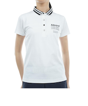 アドミラル ゴルフ（Admiral GOLF）ゴルフウェア ロゴジャカード 半袖ポロシャツ ADLA411-WHT