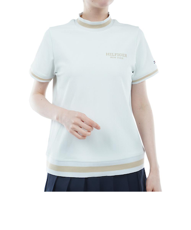 ゴルフウェア ハイテンション 半袖モックネックシャツ THLA419-WHT