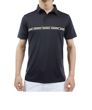 アドミラル ゴルフ（Admiral GOLF）ゴルフウェア 半袖 ラインロゴ シャツ ADMA428-BLK