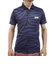 アドミラル ゴルフ（Admiral GOLF）ゴルフウェア 半袖 ゼブラ柄 ポロシャツ ADMA439-NVY