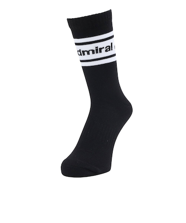 アドミラル ゴルフ（Admiral GOLF）ゴルフ 吸汗速乾 抗菌防臭 ライン ミドルソックス ADMB4ABM-BLK