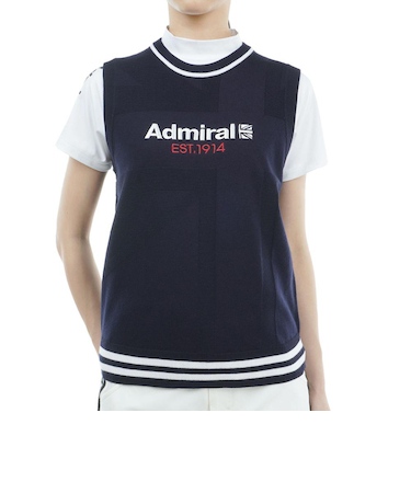 アドミラル ゴルフ（Admiral GOLF）ゴルフウェア ユニオンジャック クルーベスト ADLA409-NVY