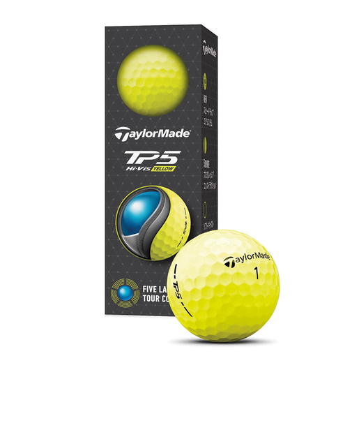 テーラーメイド（TAYLORMADE）ゴルフボール 24 TP5 Yellow スリーブ(3個入り)