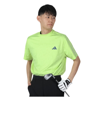 アディダス（adidas）ゴルフウェア 半袖 BOSジャガード グラフィックモック IKK69-IN9061FGRN