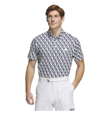 アディダス(adidas)ゴルフウェア 半袖 吸汗速乾 マルチカラードBOSプリントシャツ IKK75-IN9039W