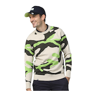 ROSASEN（ROSASEN）ゴルフウェア カモフラ柄インターシャニット 044-11212-051