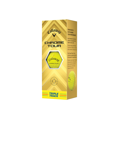 キャロウェイ（CALLAWAY）ゴルフボール クロムツアー CHROME TOUR トリプル・トラック YLW スリーブ(3個入り)