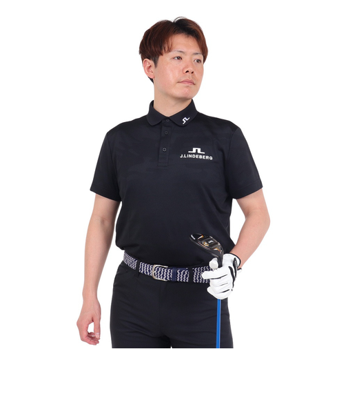 J.LINDEBERG(J.LINDEBERG)ゴルフウェア 半袖 吸水速乾 Mat Tour Golf メッシュジャガードポロ 071-21250-019