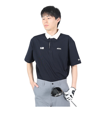 ニューエラ（NEW ERA）ゴルフウェア 吸汗速乾 半袖ラグビーシャツ ヘビーウェイト 14109034