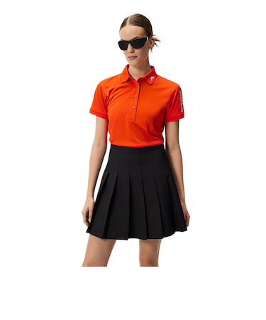 J.LINDEBERG（J.LINDEBERG）ゴルフウェア 吸水速乾 袖ロゴ刺繍 半袖ポロシャツ 072-21340-035