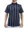 ゴルフウェア マルチストライプ 半袖シャツ THMA417-NVY