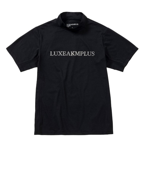 ゴルフウェア 半袖 RHINESTONE モックネックシャツ LAT-24005black