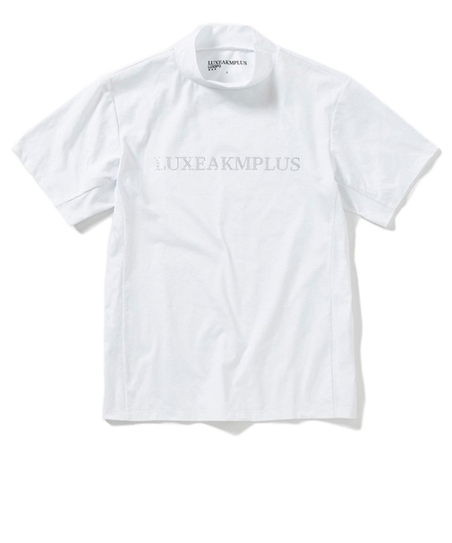 ゴルフウェア 半袖 RHINESTONE モックネックシャツ LAT-24005white