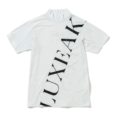 ゴルフウェア 半袖 TECHNOLOGY PATTERN モックネックシャツ LAT-24008white